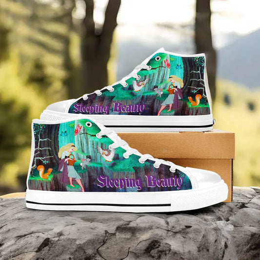 Sleeping Beauty Princess Aurora Custom High Top Sneakers Shoes
