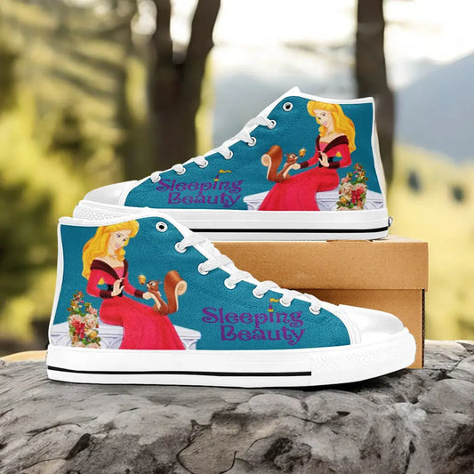Sleeping Beauty Princess Aurora Custom High Top Sneakers Shoes