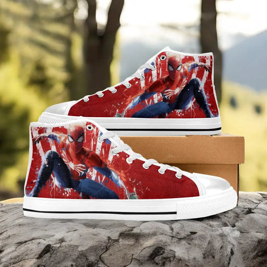Spider Man The Spider Verse Custom High Top Sneakers Shoes