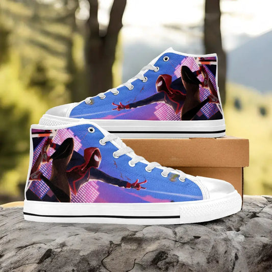 Spider Man The Spider Verse Custom High Top Sneakers Shoes