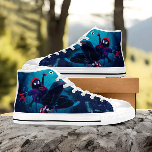 Spider Man The Spider Verse Custom High Top Sneakers Shoes