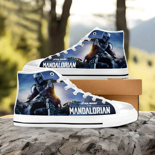 Star Wars The Mandalorian Grogu Custom High Top Sneakers Shoes