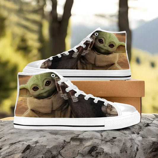 Star Wars The Mandalorian Grogu Custom High Top Sneakers Shoes