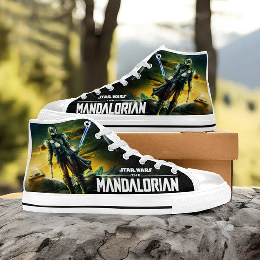 Star Wars The Mandalorian Custom High Top Sneakers Shoes