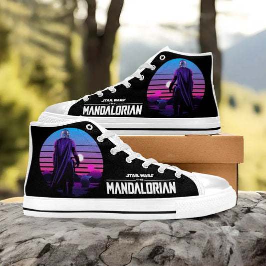 Star Wars The Mandalorian Custom High Top Sneakers Shoes