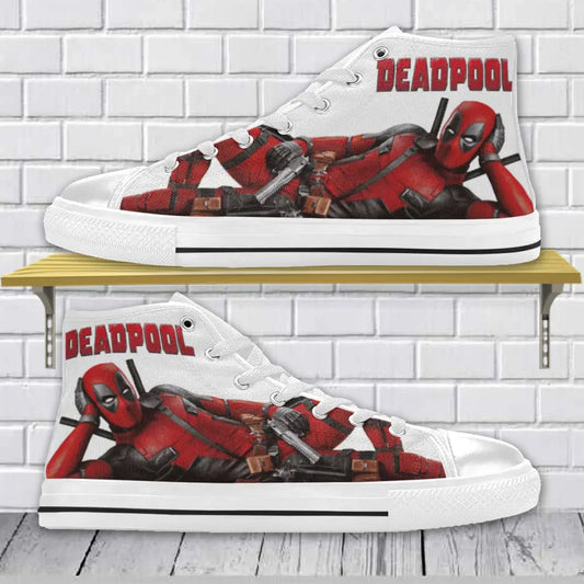 Superhero Deadpool Custom High Top Sneakers Shoes