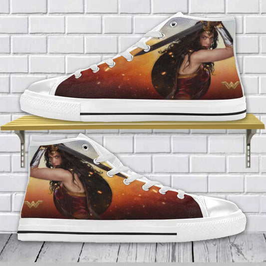 Superhero Wonder Woman Shoes High Top Sneakers
