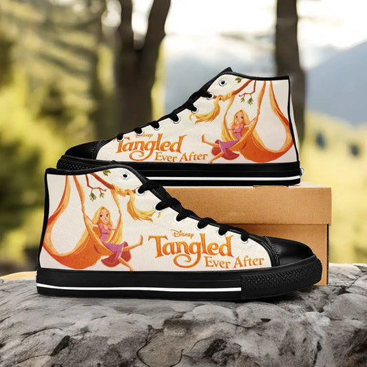 Tangled Princess Rapunzel Custom High Top Sneakers Shoes
