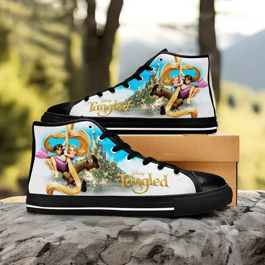 Tangled Princess Rapunzel Custom High Top Sneakers Shoes