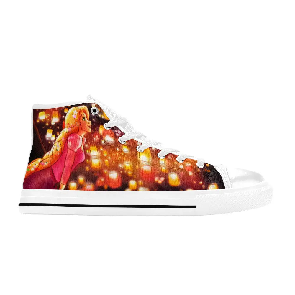 Tangled Princess Rapunzel Custom High Top Sneakers Shoes