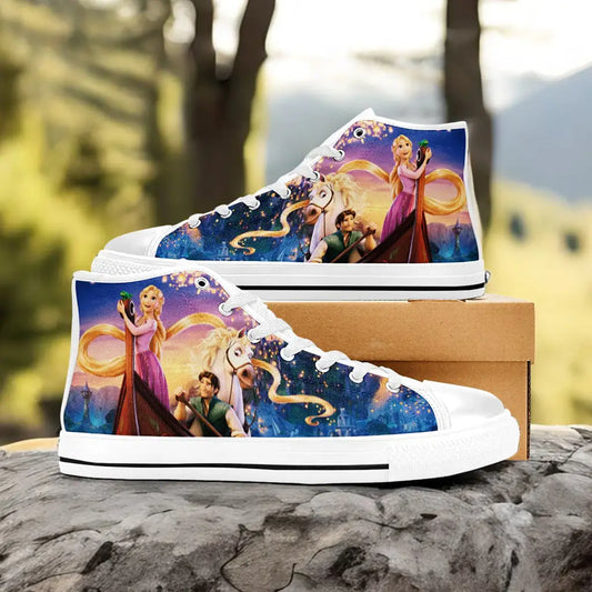 Tangled Princess Rapunzel Custom High Top Sneakers Shoes