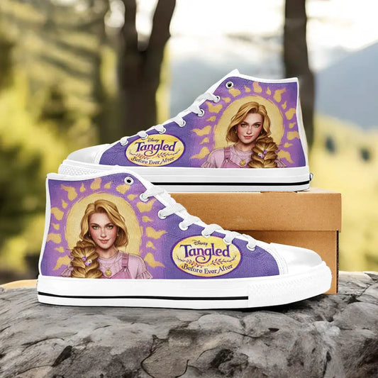 Tangled Princess Rapunzel Custom High Top Sneakers Shoes