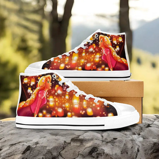 Tangled Princess Rapunzel Custom High Top Sneakers Shoes