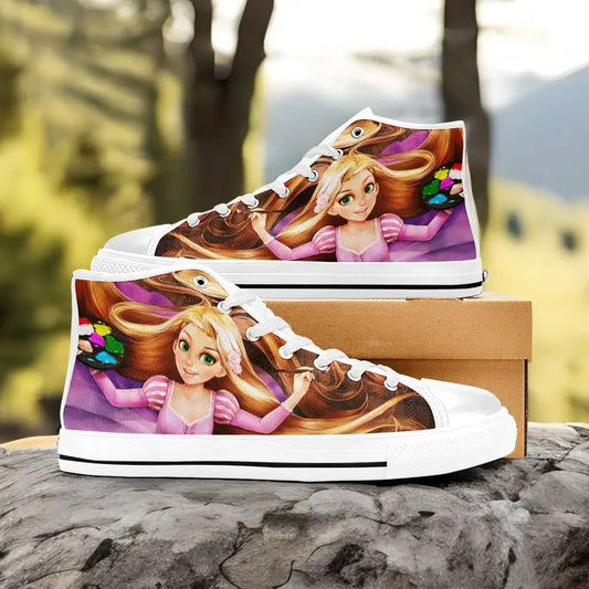 Tangled Princess Rapunzel Custom High Top Sneakers Shoes