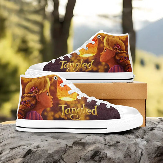 Tangled Princess Rapunzel Custom High Top Sneakers Shoes
