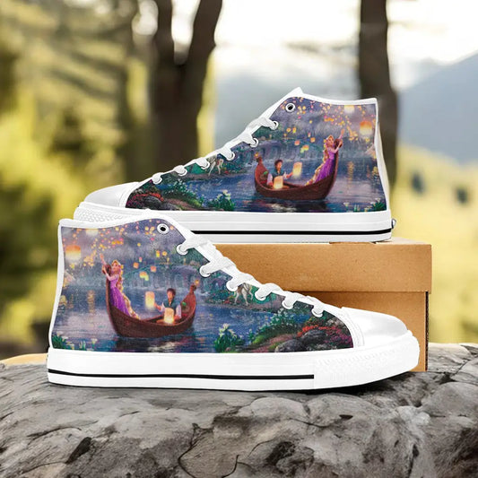 Tangled Princess Rapunzel Custom High Top Sneakers Shoes