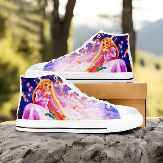 Tangled Princess Rapunzel Custom High Top Sneakers Shoes