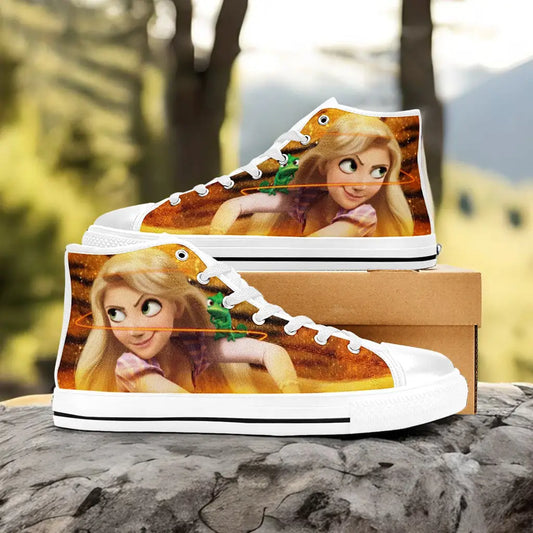 Tangled Princess Rapunzel Custom High Top Sneakers Shoes