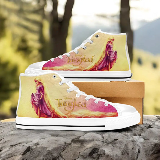 Tangled Princess Rapunzel Custom High Top Sneakers Shoes