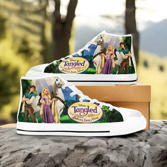 Tangled Princess Rapunzel Custom High Top Sneakers Shoes