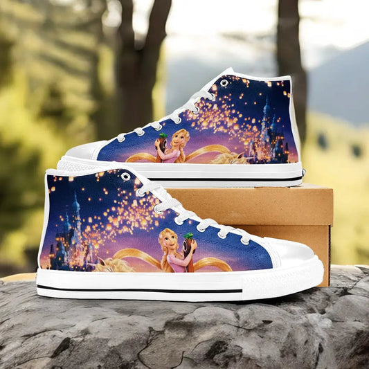 Tangled Princess Rapunzel Custom High Top Sneakers Shoes