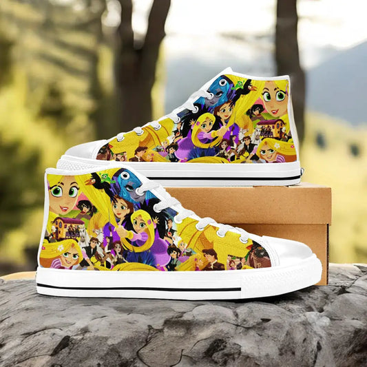 Tangled Princess Rapunzel Custom High Top Sneakers Shoes