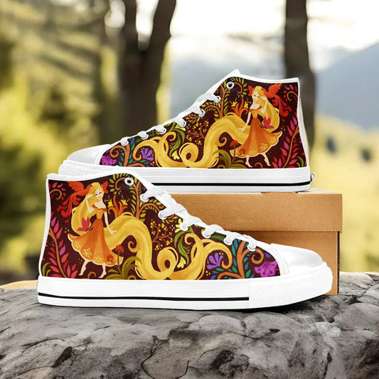 Tangled Princess Rapunzel Custom High Top Sneakers Shoes