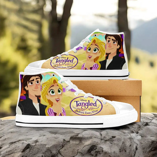 Tangled Princess Rapunzel Custom High Top Sneakers Shoes