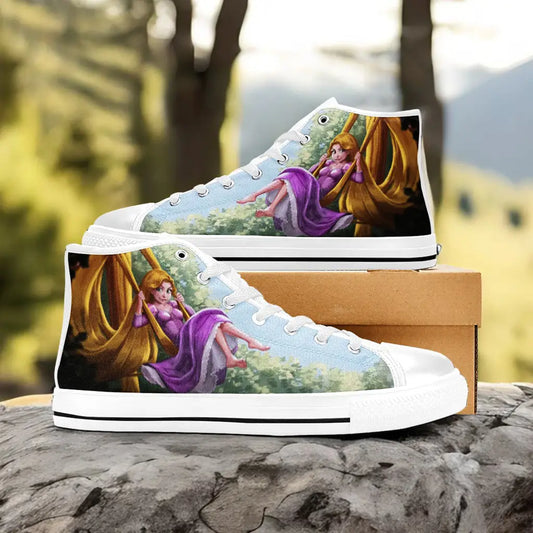 Tangled Princess Rapunzel Custom High Top Sneakers Shoes