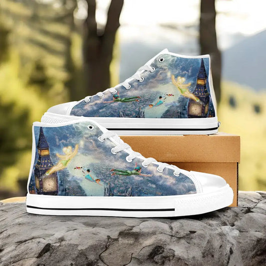 Tinkerbell Tinker Bell And Peter Pan Custom High Top Sneakers Shoes