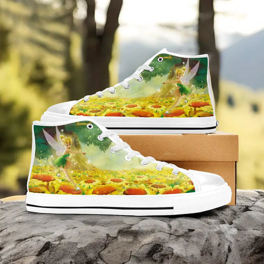Tinkerbell Tinker Bell Sunflowers Custom High Top Sneakers Shoes