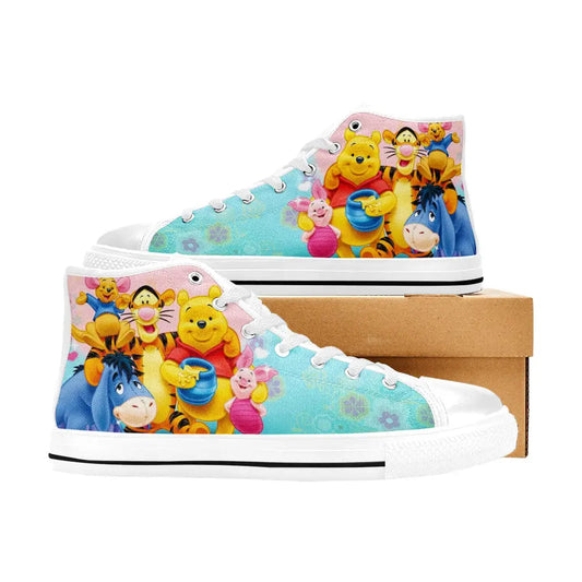 Winnie the pooh eeyore piglet tigger Custom High Top Sneakers Shoes