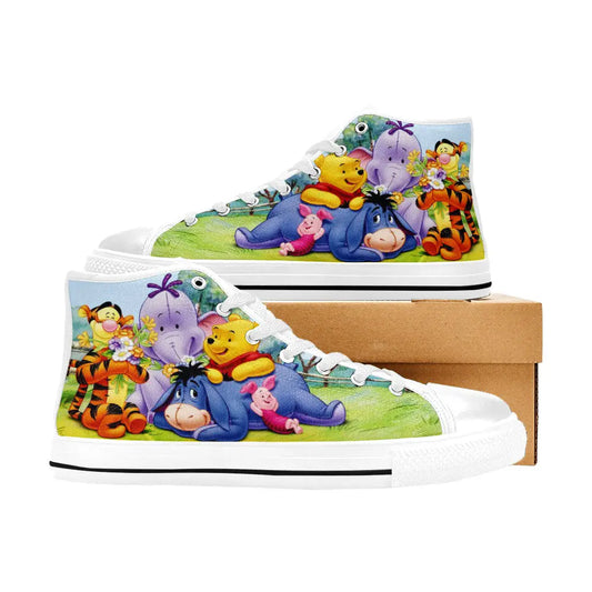 Winnie the pooh eeyore piglet tigger Custom High Top Sneakers Shoes