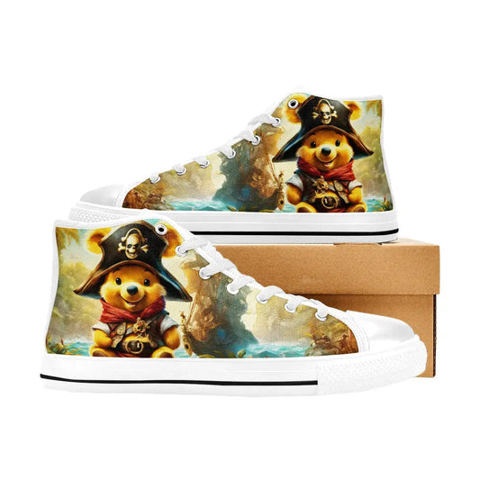 Winnie the pooh Pirate Custom High Top Sneakers Shoes