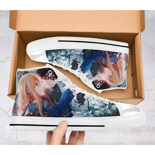 Your Lie in April Shoes High Top Sneakers