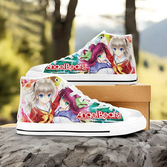 Yui Angel Beats Custom High Top Sneakers Shoes