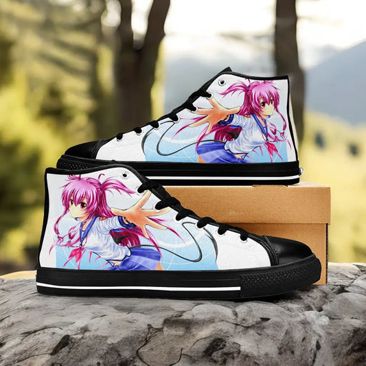 Yui Angel Beats Custom High Top Sneakers Shoes