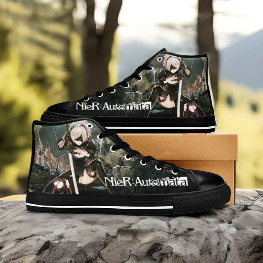 2B NieR Automata Custom High Top Sneakers Shoes