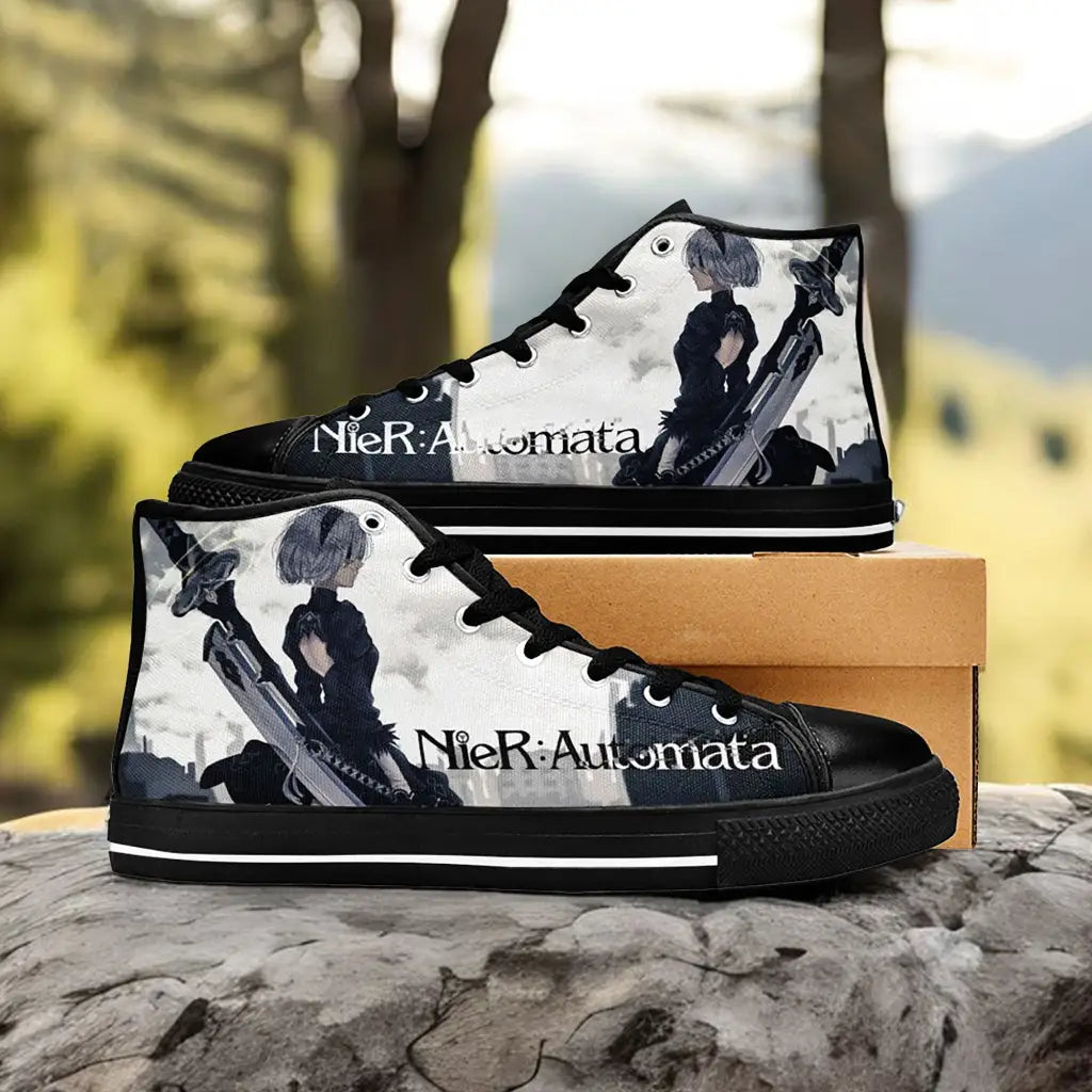 2B NieR Automata Custom High Top Sneakers Shoes