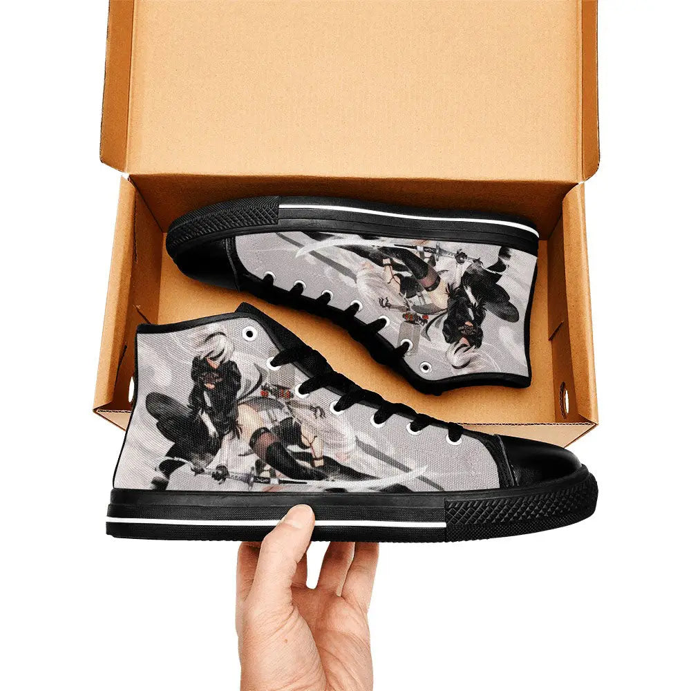 2B NieR Automata Custom High Top Sneakers Shoes