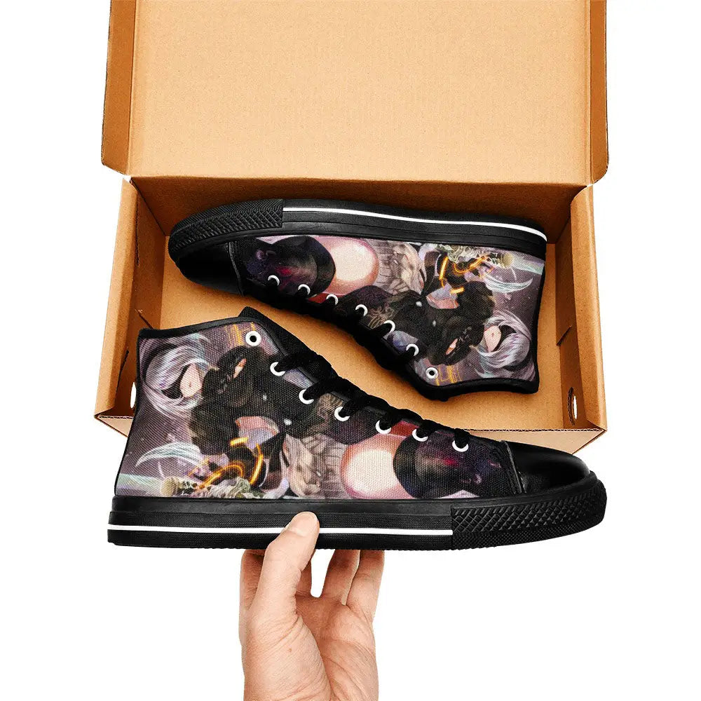 2B NieR Automata Custom High Top Sneakers Shoes