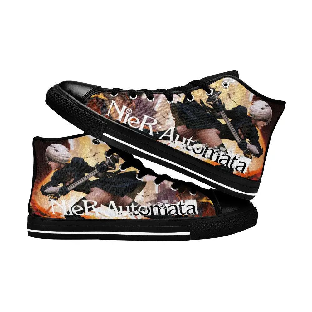 2B NieR Automata Custom High Top Sneakers Shoes