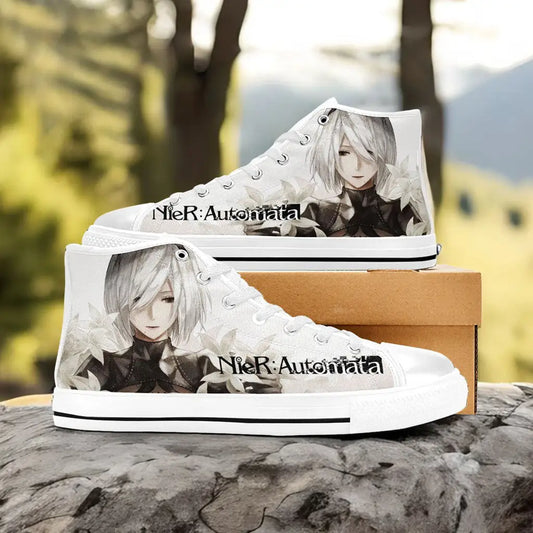 2B NieR Automata Custom High Top Sneakers Shoes