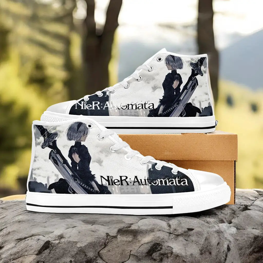 2B NieR Automata Custom High Top Sneakers Shoes