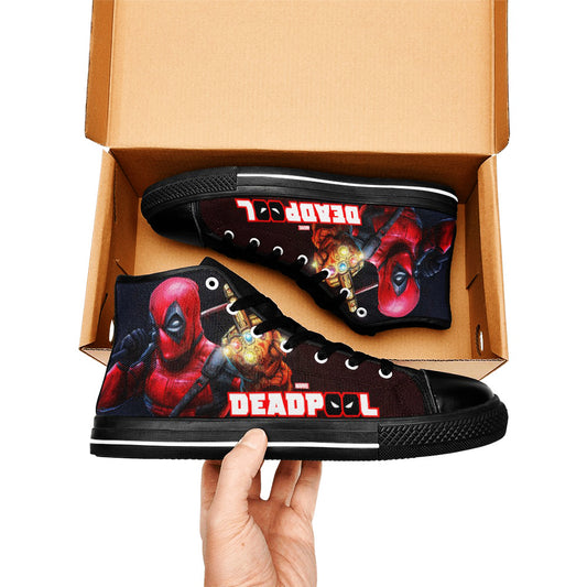 Deadpool Superhero Marvel Comics Custom High Top Sneakers Shoes