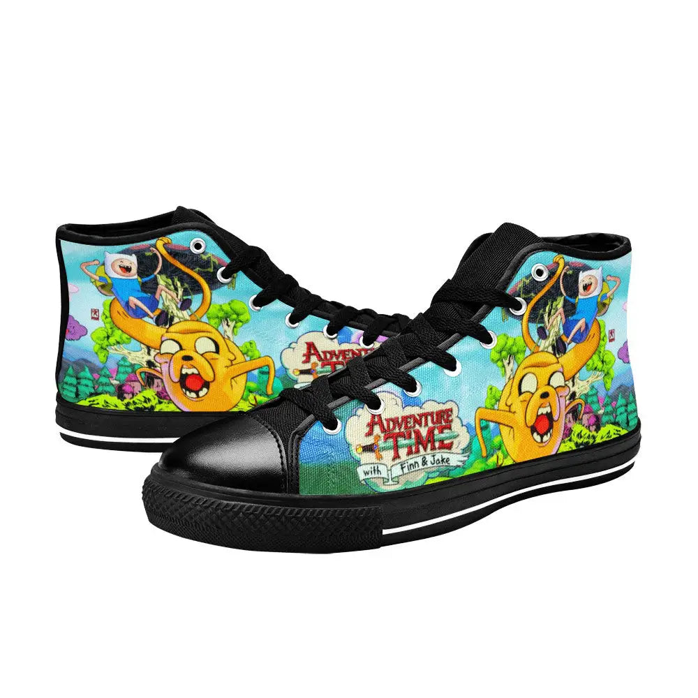 Adventure Time Finn and Jake Custom High Top Sneakers Shoes