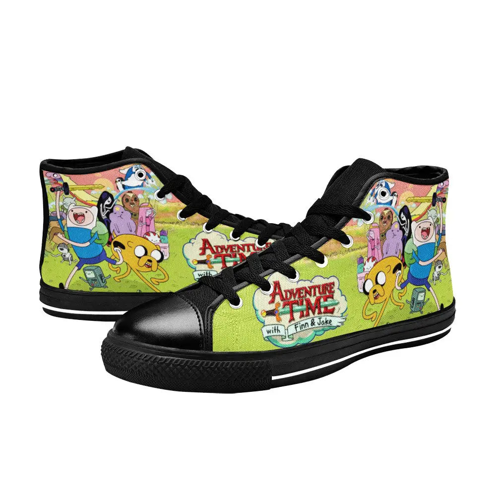 Adventure Time Finn and Jake Custom High Top Sneakers Shoes