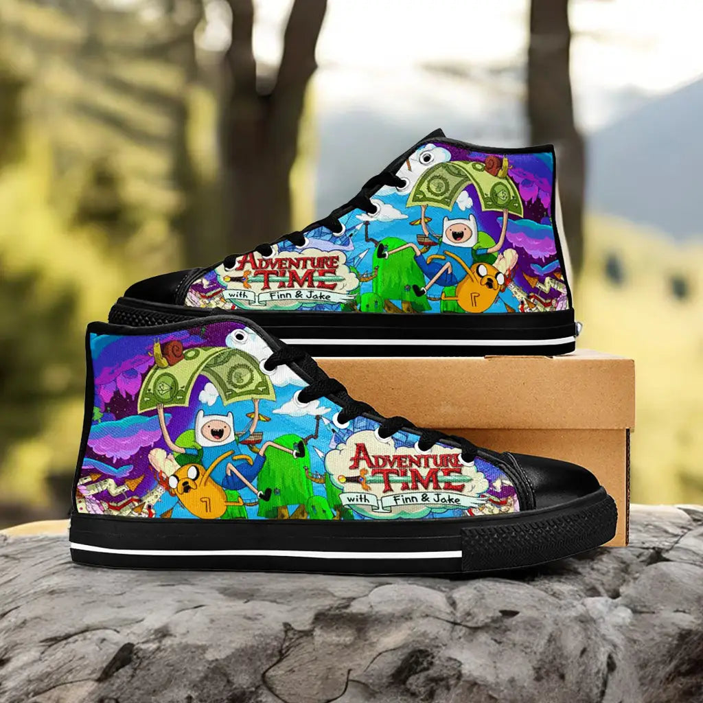 Adventure Time Finn and Jake Custom High Top Sneakers Shoes