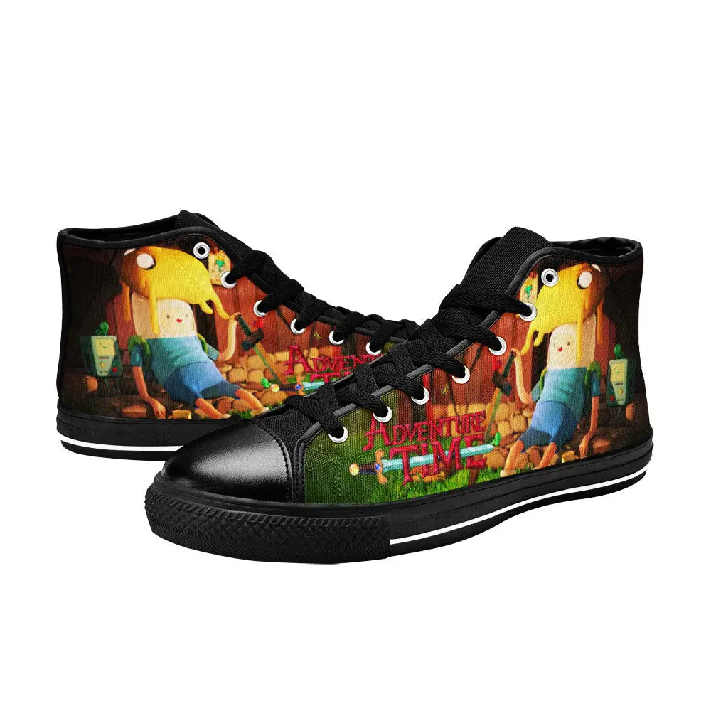 Adventure Time Finn and Jake Custom High Top Sneakers Shoes