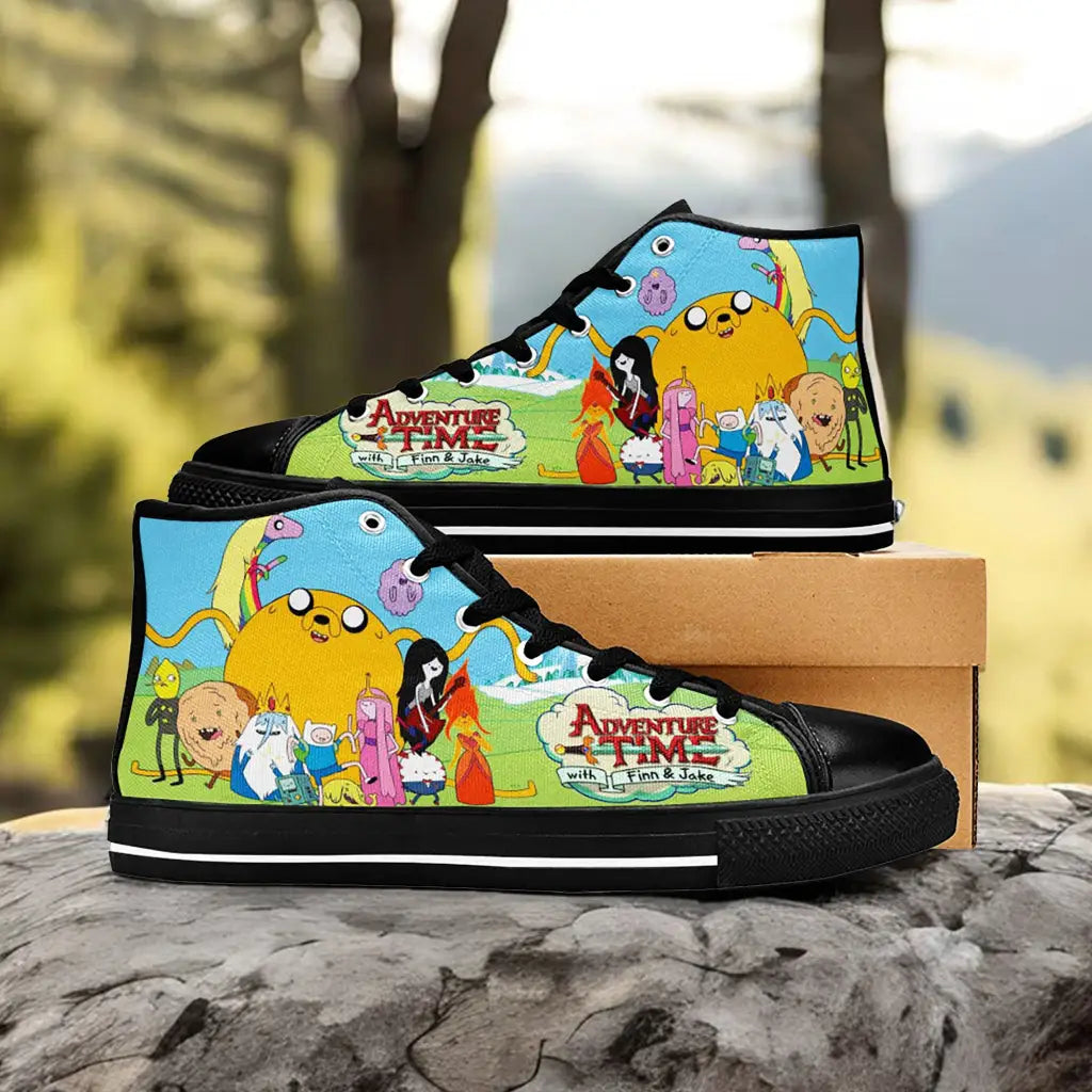 Adventure Time Finn and Jake Custom High Top Sneakers Shoes